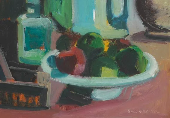 BRIGHT APPLES by Brian Ballard, oil on canvas, sold Jun 2005