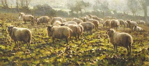 Mark O'Neill, THE TURNIP FIELD, oil on board