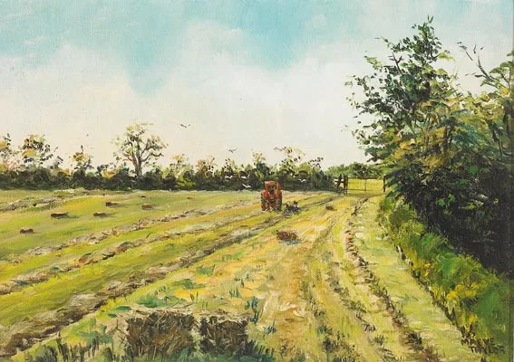 Maeve Taylor, FARM AT ASHBOURNE, oil on canvas