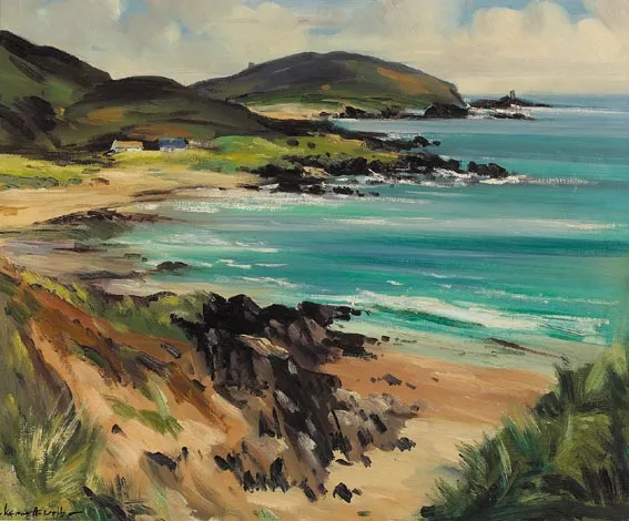 A SANDY BAY by Kenneth Webb, oil on canvas, sold Jun 2005