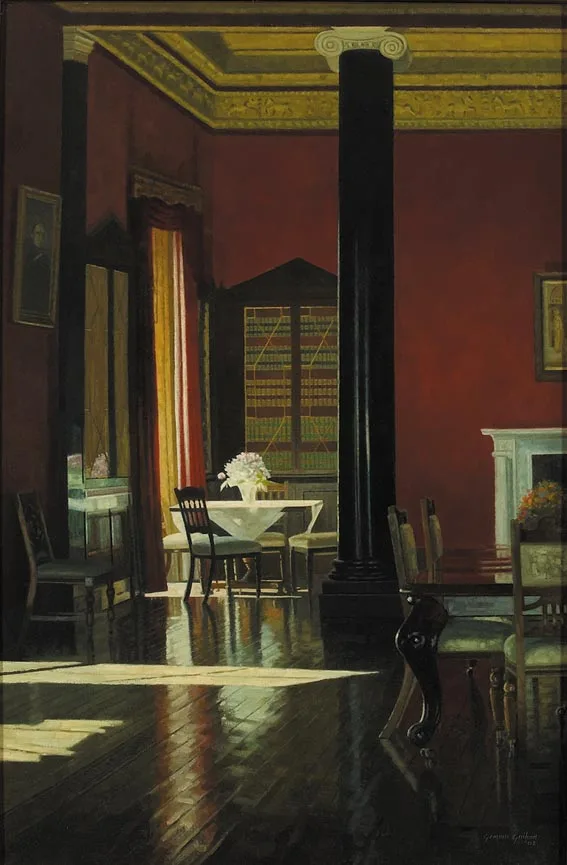 Gemma Guihan, IN THE LIBRARY, oil on board