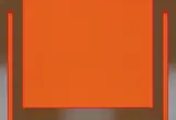 Cecil King, ORANGE ABSTRACT WITH RED OUTLINE