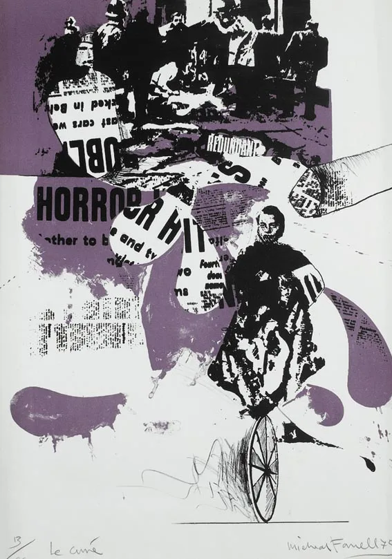 LE CURÉ by Micheal Farrell, screenprint with crayon additions (no. 13 from an edition of 60), sold Jun 2005