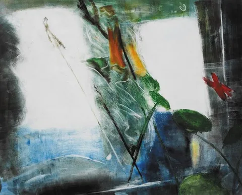 REFLECTION by Sophie Aghajanian, monotype - oil on paper, sold Jun 2005