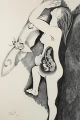 Pauline Bewick, METAMORPHOSIS - WOMAN AND MOTH