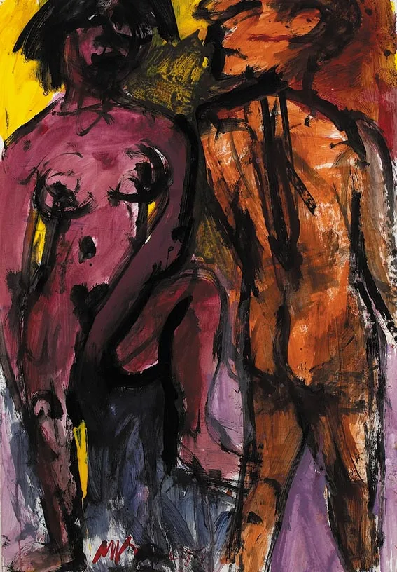 Michael Kane, NARCISSUS THE YOUTH, acrylic on paper