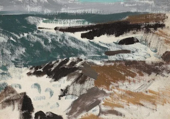 SEASCAPE by Elizabeth Rivers, oil on canvas laid on board, offered Jun 2005