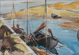 Marjorie Henry, GALWAY HOOKERS and BOATS ON THE SHORE (A PAIR)