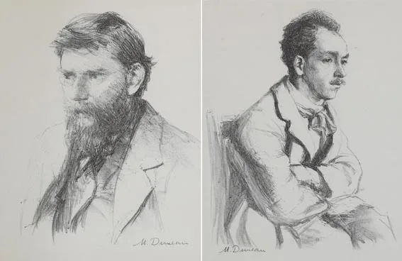 Mary Duncan, PORTRAIT OF GEORGE RUSSELL "AE", lithographs (2)