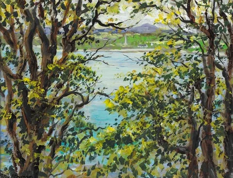 Patric Stevenson, IN THE OAK WOOD, ROSTREVOR, COUNTY DOWN, oil on board