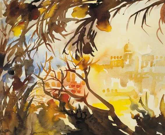 GRANADA by Richard Kingston, watercolour, sold Jun 2005