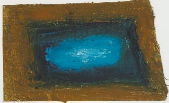 BLUE POOL by Seán McSweeney, oil on unstretched canvas, offered Jun 2005