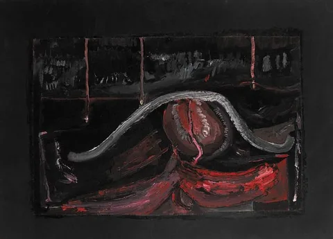 Patrick Hall, ATHLYNESQUE, oil on paper
