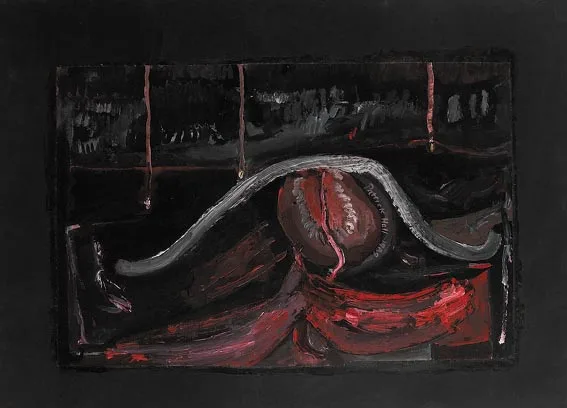 Patrick Hall, ATHLYNESQUE, oil on paper