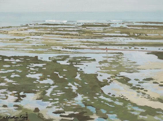 LOW TIDE by Henry Robertson Craig, oil on canvas board, sold Jun 2005