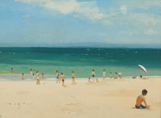 BEACH SCENE by Henry Robertson Craig, oil on canvas laid on board, sold Jun 2005