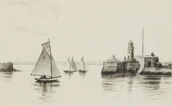 Edward James Rogers, THE GATEWAY OF IRELAND, etching