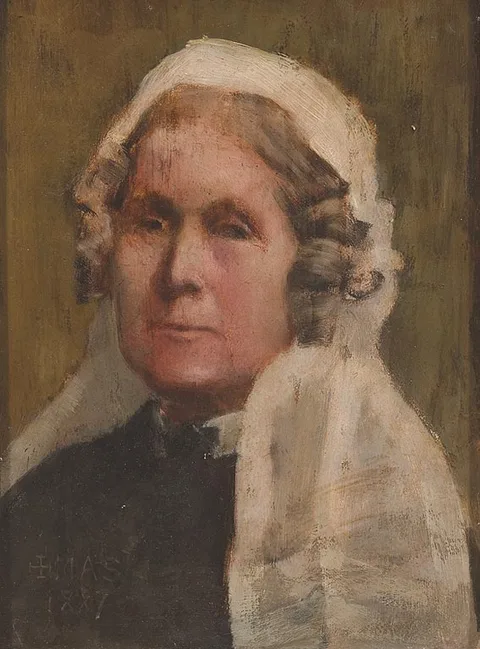 Norman Garstin, PORTRAIT OF ANNE FITZGERALD, oil on panel