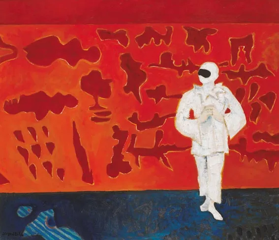 BEGINNING by Gerard Dillon, 1968, oil on canvas, offered Sep 2005