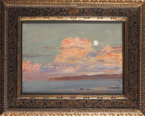 Sir John Lavery, MOONRISE TANGIER BAY, oil on canvas board