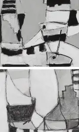 Padraig Macmiadhachain, STRONG WIND IN THE HARBOUR and MOORING LINES IN HARBOUR, ST IVES (A PAIR)