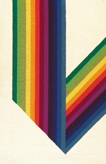 RAINBOW DESIGN I by Patrick Scott, circa 1979, woven rug by VSoske Joyce for Kilkenny Design Workshops (no. 9 from an edition of 20), sold Sep 2005