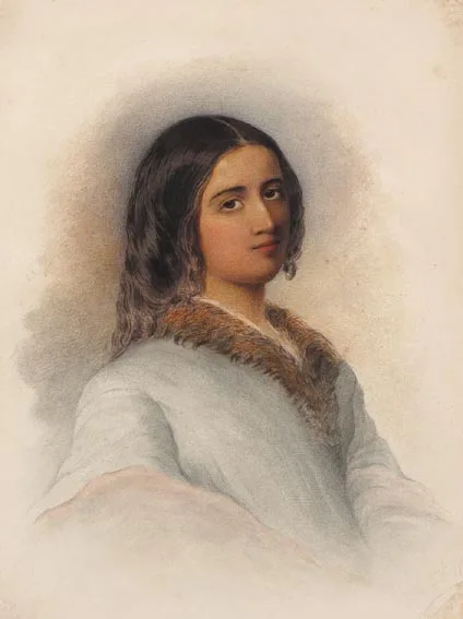 Daniel Maclise, A CONNEMARA GIRL, watercolour with bodycolour over pencil