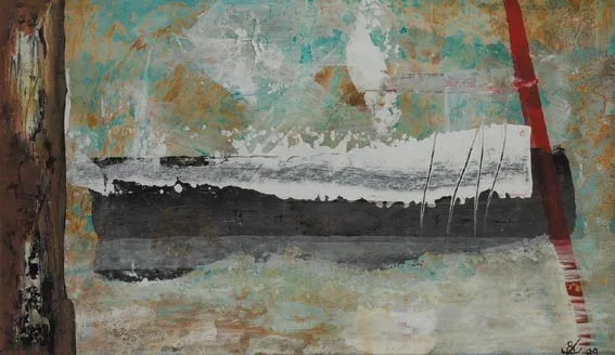 John Kingerlee, THE BREAKWATER, acrylic on board