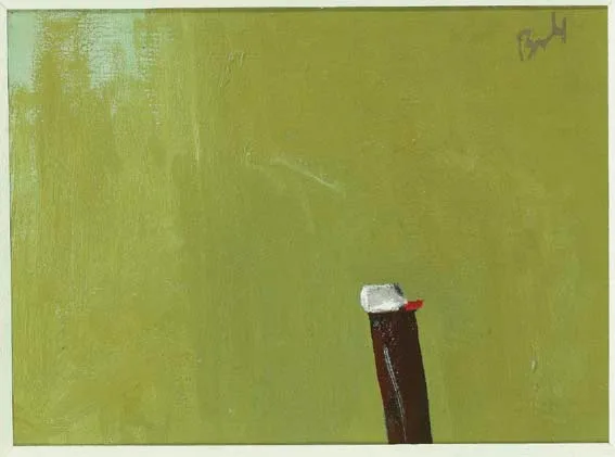 CIGARETTE LIGHTER by Charles Brady, oil on board, sold Apr 2005