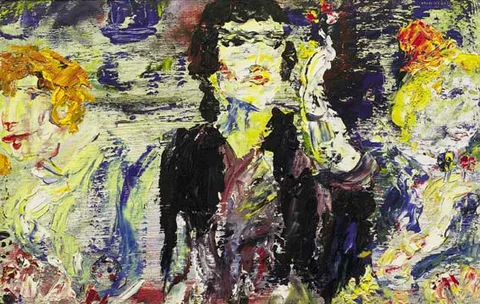Jack Butler Yeats, CHRISTMAS IN HENRY STREET (1945), oil on panel
