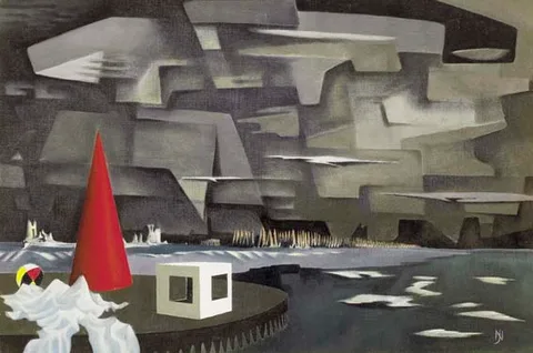 Nevill Johnson, COMPOSITION, oil on canvas