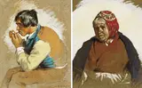 Erskine Nicol, A YOUNG MAN LIGHTING HIS PIPE and AN OLD WOMAN WITH A RED SCARF (A PAIR)