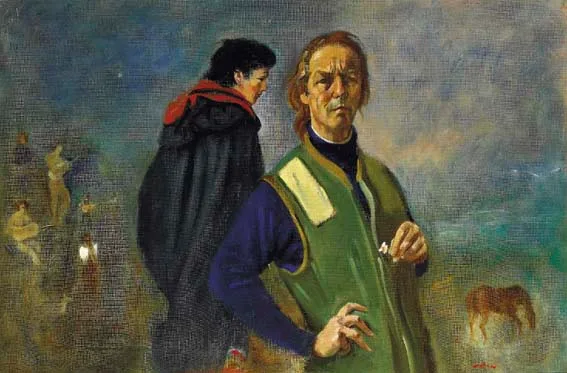 James Nolan, CARNIVAL OF LIFE or ALLEGORY, oil on canvas