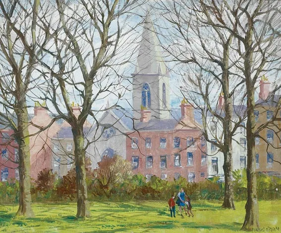 A DUBLIN PARK by Fergus O'Ryan, oil on board, sold Feb 2005