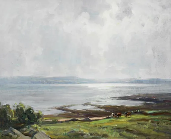 STRANGFORD LOUGH, COUNTY DOWN by Frank McKelvey, oil on canvas, sold Feb 2005