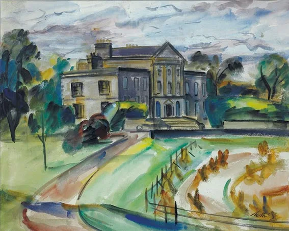 CHARLEVILLE, COUNTY WICKLOW by Norah McGuinness, watercolour and gouache on paper, sold Feb 2005