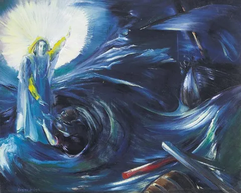 Eugene Judge, O YE OF LITTLE FAITH, oil on canvas