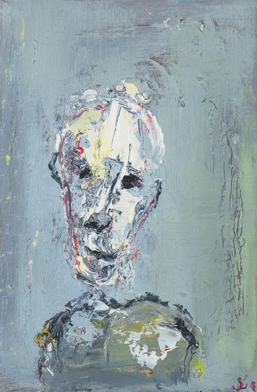HEAD by John Kingerlee, oil on board, sold Feb 2005