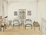 Anne Yeats, FOUR SET DESIGNS FOR VARIOUS ABBEY PLAYS INCLUDING LENNOX ROBINSON'S THE WHITE HEADED BOY