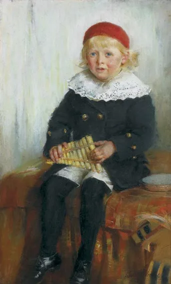 MASTER AUBREY LANE by Walter Osborne, pastel, sold Feb 2005