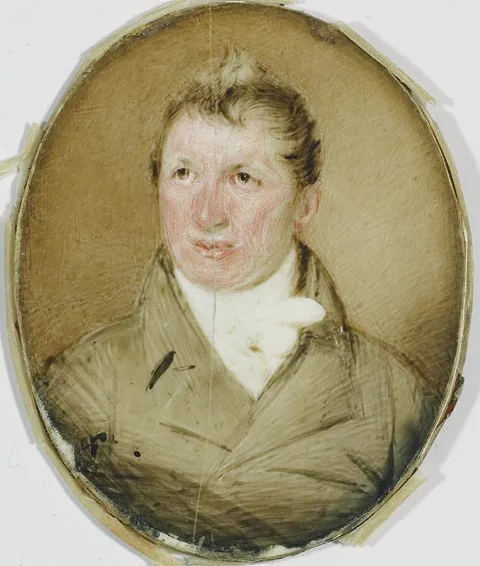 John Comerford, CAPTAIN ROBERT MAUNSELL, watercolour miniature (oval shaped and in a temporary frame)