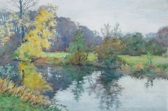 David Gould, THE END OF AUTUMN, watercolour