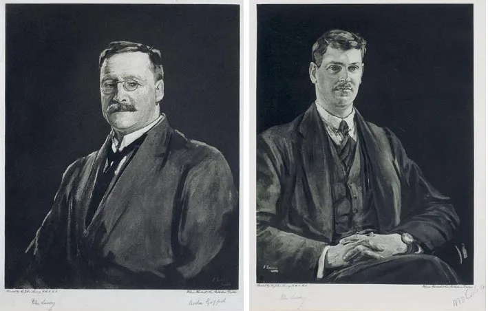 MICHAEL COLLINS and ARTHUR GRIFFITH (A PAIR) by John Lavery, lithographs (2), sold Feb 2005