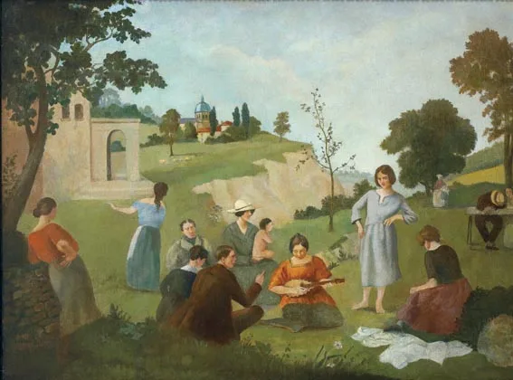 FETE CHAMPETRE by Robert Boyd Morrison, oil on canvas, offered Feb 2005