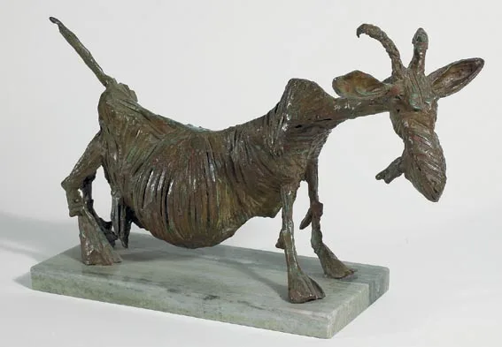 PADDY MCGINTY'S GOAT by John Behan, cast bronze on marble plinth, unique, sold Feb 2005