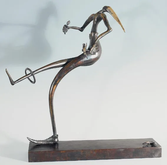 TOO MANY HAMMERS by Patrick O'Reilly, cast bronze, offered Feb 2005