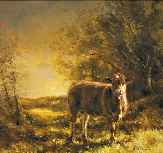 AMBER PASTURE by Mark O'Neill, oil on board, sold Feb 2005