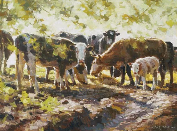 LOOSE STRAW by Mark O'Neill, oil on board, sold Feb 2005
