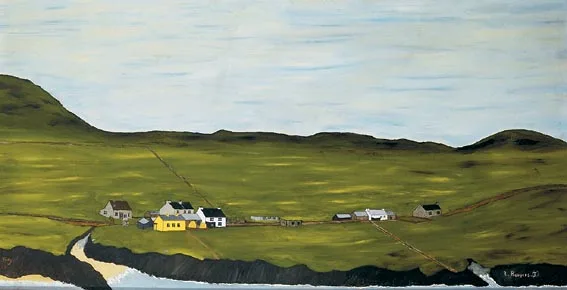 NEW TOWN, TORY by Ruairi Rodgers, oil on board, sold Feb 2005