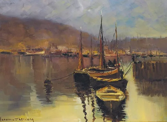 RETURNING HOME by Norman J. McCaig, oil on canvas, sold Feb 2005